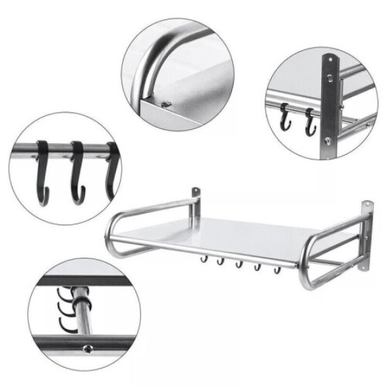 重型マイクロウェーブオーブン棚 - 壁掛け式収納ラック