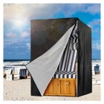 Outdoor Swing Cover 2 Seater Patio Bench Cover 53.14x41.33x68.89 Inch Black