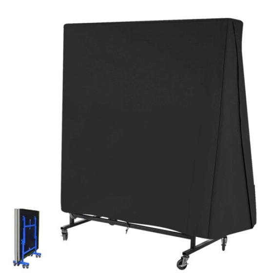 Cover for Outdoor Table Tennis Table,, Windproof (165x70x185cm, Black)