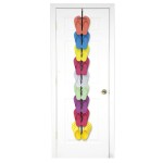 Perfect Curve Flip-Flop Shoe Rack - Holds 9 pairs of shoes, space-saving behind-the-door design, with adjustable hooks (12232A)