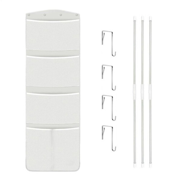 Plush toy storage bag, with 4 large hanging pockets, soft animal-shaped storage bags, suitable for children's rooms and nurseries.