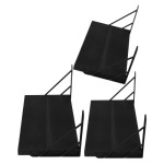 Wall-mounted shelf with hooks behind the door, 42.00 x 15.00 x 13.50 cm, black.