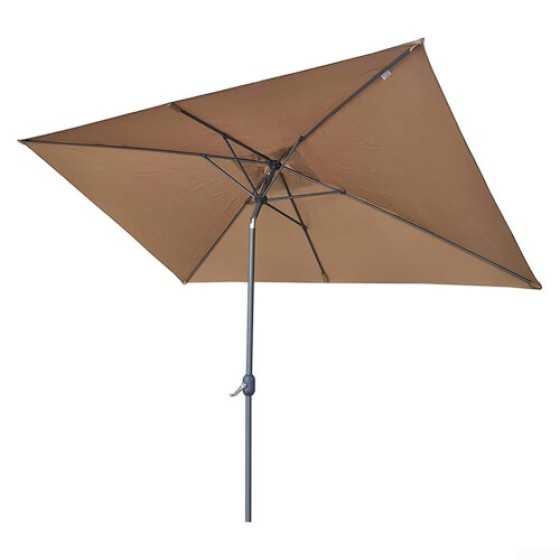 Rectangular replacement garden cover, polyester umbrella cover, waterproof polyester fabric, canopy, for outdoor sun umbrella, 2 x 3 m (khaki)