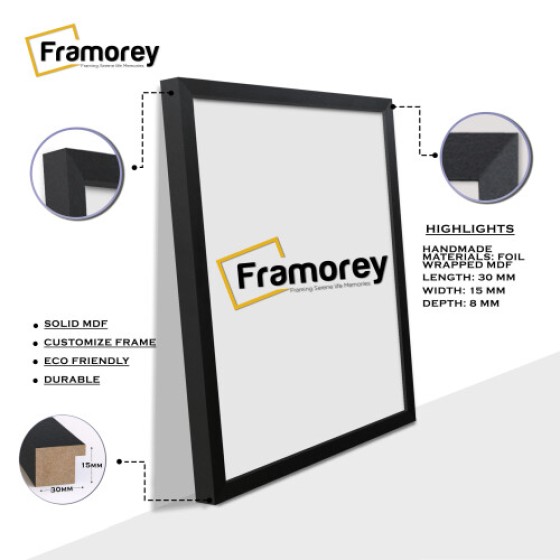 （120x80 cm）マットブラック額縁 / ウォールデコフレーム / 木目調ポスターフレーム / 写真プリントフレーム