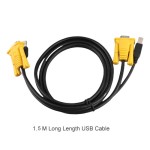 1.5m USB 2.0 KVM Switch Cable, Multifunctional Cable, Convenient for PC Computers