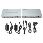 200m KVM IP Extender, RJ45 HDMI, KVM over IP Extender, with Wide-Angle IR, Supports TCP/IP, Transmission via UTP/STP, for PC, 100-240V, US Plug