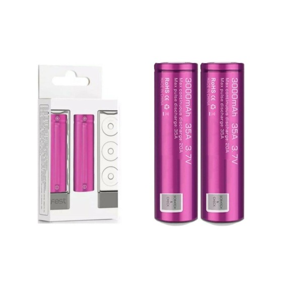 (4-Batteries) Efest 18650 3000mAh 35A 3.7V Twin Pack 2X,4X,6X