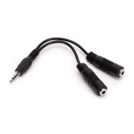 Kenable PRO TRRS 3.5mm 4-Pole Headphone Splitter Adapter Cable to 2 Stereo Jacks, 15cm