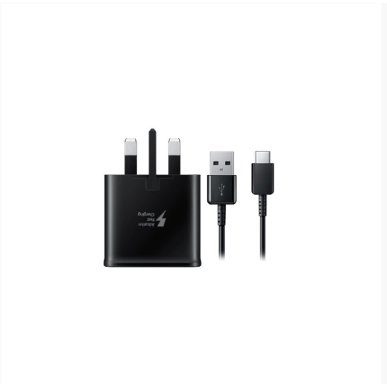 Official Samsung 15W Super Fast Charging USB Plug and USB-C Cable - Black
