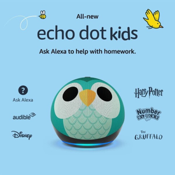 Echo Dot Owl (5th Gen, Released in 2022) Kids Edition | Designed for Kids