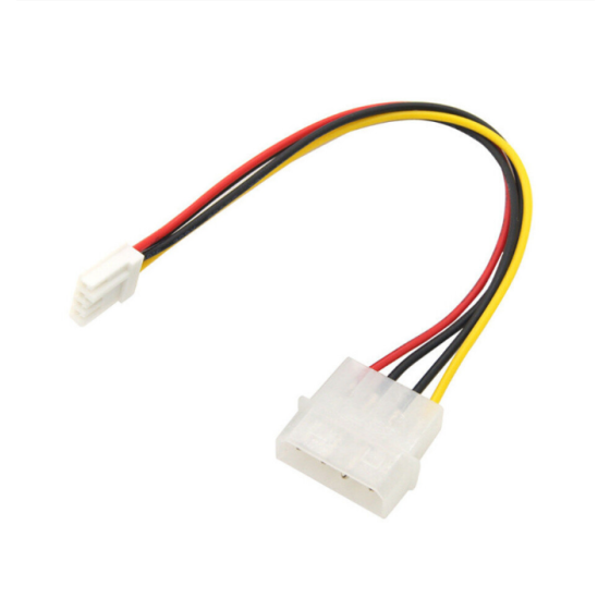 4-Pin Molex to 3.5-inch Floppy Drive (FDD) Internal Power Cable Adapter, 20cm, for Adding Floppy Drive Connector