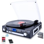 DIGITNOW! Bluetooth Turntable Player with Stereo Speakers
