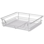 vidaXL 2 Pull-Out Wire Baskets Silver 600mm Kitchen Storage Rack