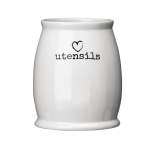 White Marble Charm Cutlery Jar