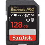 SanDisk 128GB Extreme PRO SDXC card, SD Card, V30 Memory Card, 4K UHD SanDisk QuickFlow Technology, RescuePro Deluxe Data Recovery Software