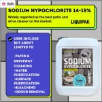 Sodium hypochlorite (14–15 percent) patio cleaner/swimming pool chlorine 2x5 liters