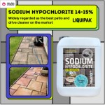 Sodium hypochlorite (14–15 percent) patio cleaner/swimming pool chlorine 2x5 liters