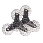 Shopping cart replacement parts for stair-climbing laundry carts, triangular clamp bearings, 2 luggage wheels