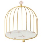 2 birdcage-shaped cupcake storage boxes/makeup trays
