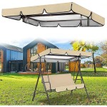 garden swing seat cover, UVresistant swing chair top, sun protection, roof replacement for outdoor lounger, beige 142x120x18cm beige Ref: 8625