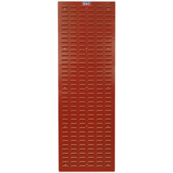 2-Pack - 500 x 1500 mm Red Louvered Wall-Mounted Storage Box Panel - Warehouse Pallet