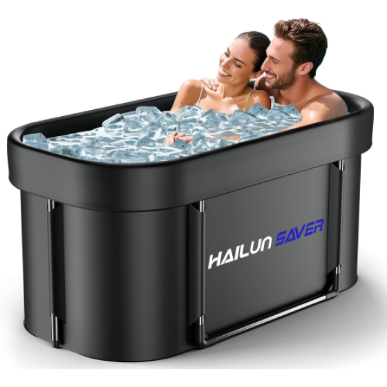 450L Portable Hot and Cold Tub, Lidless Ice Bath Tub