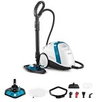 Polti Vaporetto Smart 100_B, Steam Cleaner, unlimited autonomy, high pressure boiler 4 Bar, kills and eliminates 99.99% * of viruses, White/Sky Blue