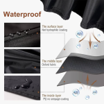 RICHIE Garden Furniture Covers Waterproof Table Covers 242x162x90cm Black