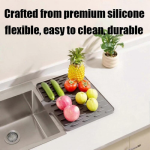 Silicone Dish Drying Mat, Non-Slip, Heat Resistant and Drip-Proof (Green)