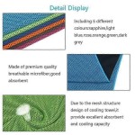 6 Pieces Microfiber Cooling Towel Sports Towel Cooling Air Flip Towel