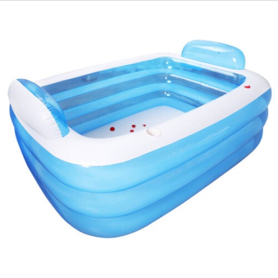 Large Inflatable Bathtub, Two-Person Adult Portable Plastic Bathtub, Hot Tub, PVC Inflatable Bathtub, Foldable Spa Bathtub