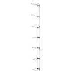 Knape & Vogt John Sterling Garage Sports Ball Rack, 7-ball capacity, alloy steel silver, 63-1/8"