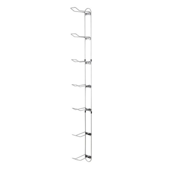 Knape & Vogt John Sterling Garage Sports Ball Rack, 7-ball capacity, alloy steel silver, 63-1/8"