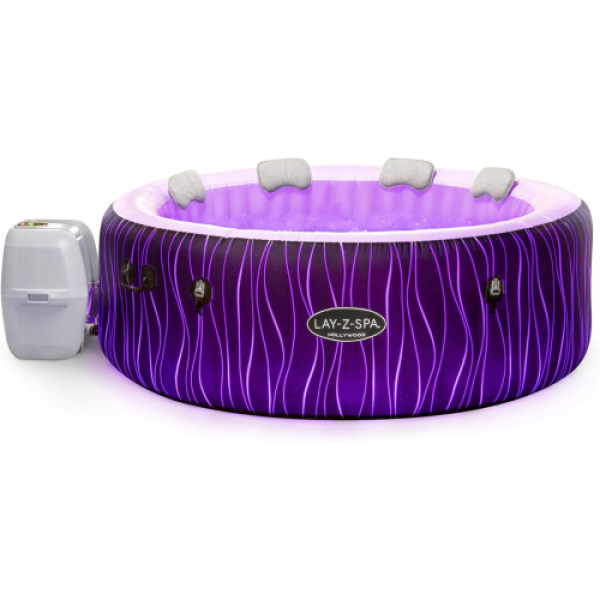 Lay-Z-Spa Hollywood Luxury Hot Tub, Summer LED Relaxation
