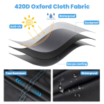 Duerer Patio Furniture Covers Waterproof 420D Outdoor Furniture Covers 136L X 74W X 28H for Patio Furniture Sets Sofa Table and Chair Set Cover AntiU