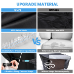 Duerer Patio Furniture Covers Waterproof 420D Outdoor Furniture Covers 136L X 74W X 28H for Patio Furniture Sets Sofa Table and Chair Set Cover AntiU