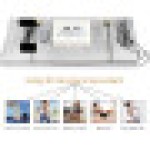 99-minute timer, 9 temperature settings, 3-liter capacity, quick heating, spacious 31.5” x 31.5” x 63” design, large 3-layer gray insulation.