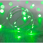 Lights4fun 6 x 20 LED Wire Micro Fairy Lights Green Battery Operated