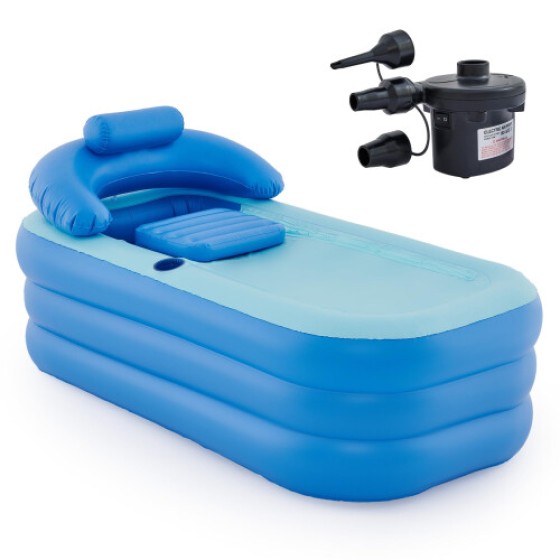 CO-Z Inflatable Portable Adult Bathtub, Foldable Standalone PVC Bathtub with Electric Pump, Non-Slip Inflatable Pool, Suitable for Adult and Child Spa Bathtub