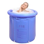 G Ganen Unisex Portable Foldable Three-Layer PVC SPA Bathtub, Standalone Ice Bath Tub, 29.5 Inches, Blue