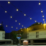 Festive Lights ConnectPro Outdoor Festoons - Rubber Cable - Connectable - Warm White LEDs - 35m - Clear Bulbs - with Plug
