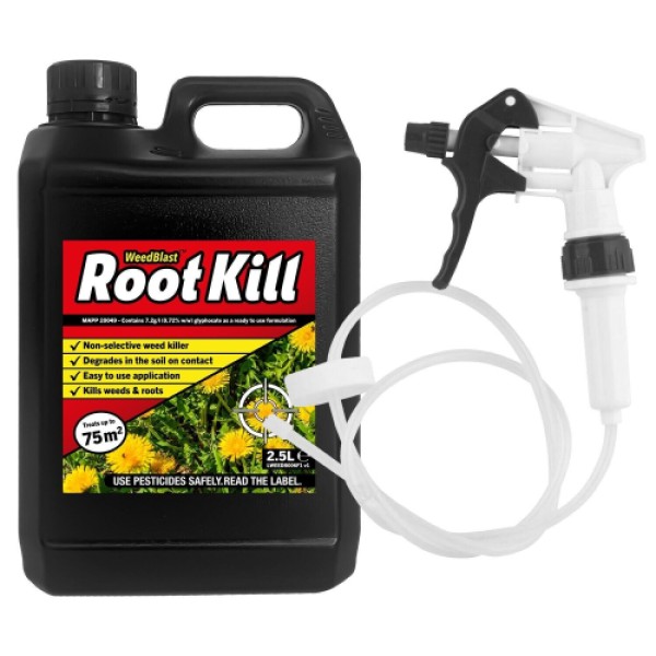 WeedBlast RootKill Glyphosate Weedkiller 2.5L Long hose trigger