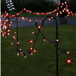 Festive Lights - ConnectPro Outdoor LED Fairy Lights - Connectable IP65 Rubber Black Cable | Wedding, Christmas, Garden, Commercial, Party (Red