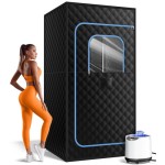 FREEYARE Sauna Box: Portable Sauna for Home, Personal Steam Sauna Tent with 1200W 3L Steamer Heater, 15 Levels, Remote Control, Foldable Chair, Cozy