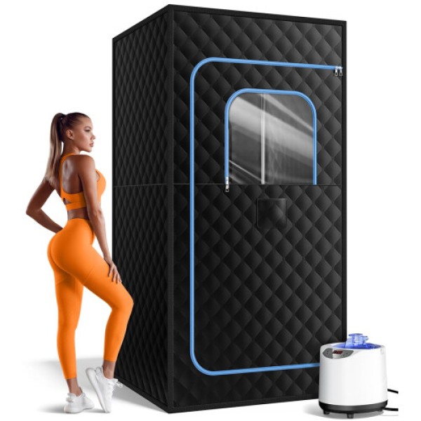 FREEYARE Sauna Box: Portable Sauna for Home, Personal Steam Sauna Tent with 1200W 3L Steamer Heater, 15 Levels, Remote Control, Foldable Chair, Cozy