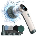 LEDスクリーン付き電動クリーナー、2段階スピードの多目的ポータブル床清掃機、すべての表面対応