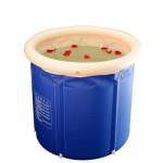 Portable Thickened Inflatable Bathtub, Small Space Inflatable Hot Tub, Suitable for Shower Room, Adult Size, Plastic Material